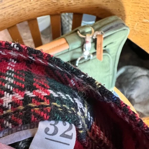 Tiger of London sz 32x32 red tartan wooly plaid bondage zip pants. - Picture 9 of 9